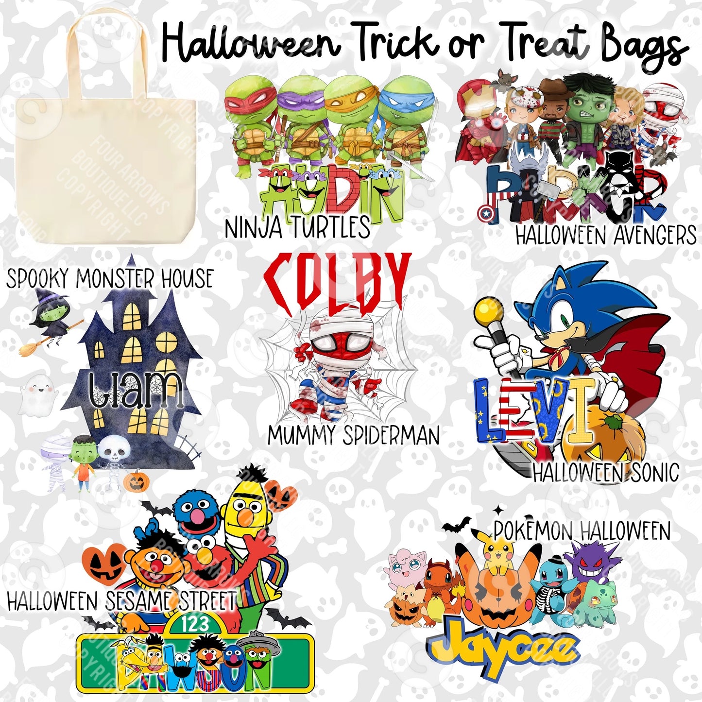 Halloween Trick or Treat Totes (PREORDER SHIPS MID OCTOBER)